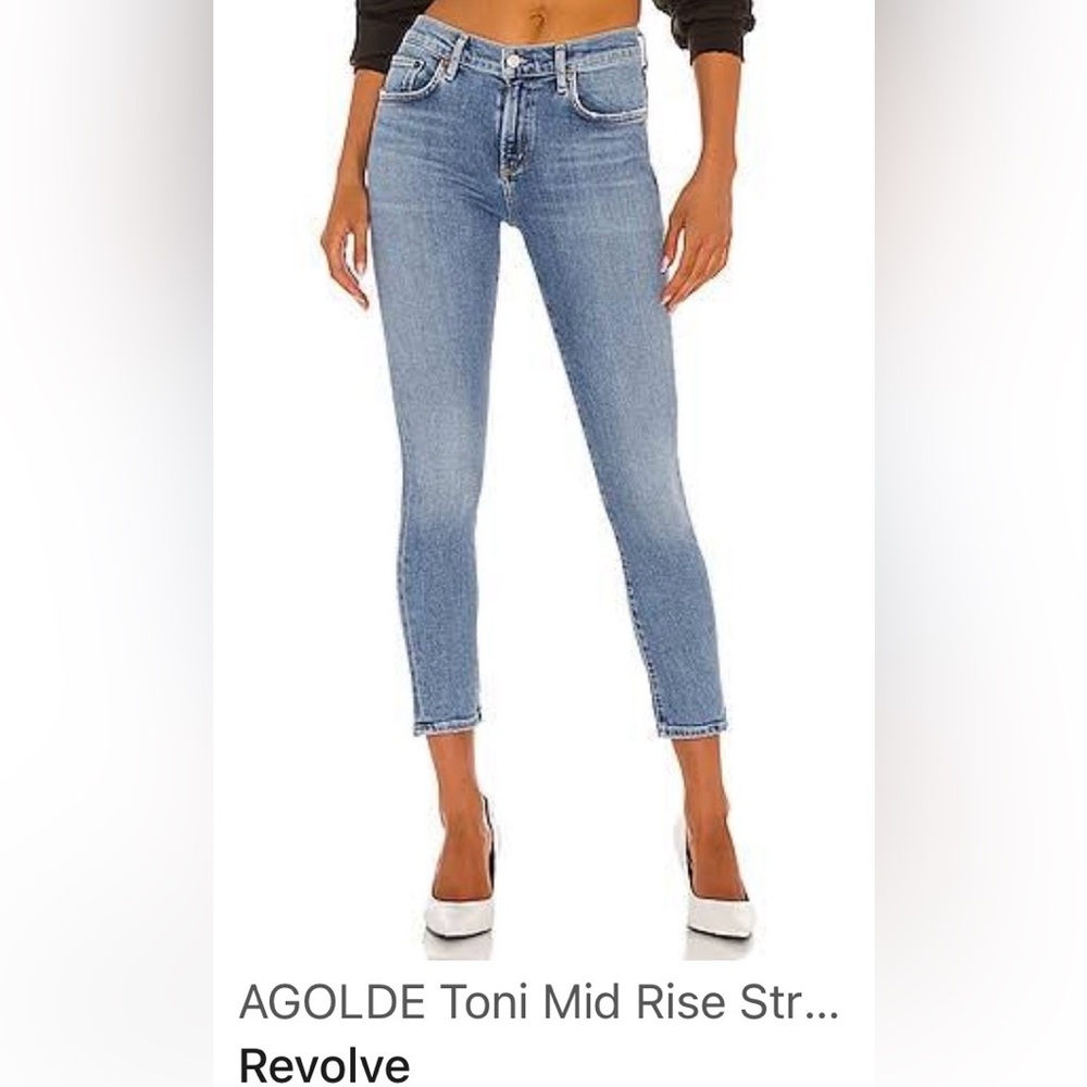 Agolde Toni Mid Rise Straight Denim Jeans